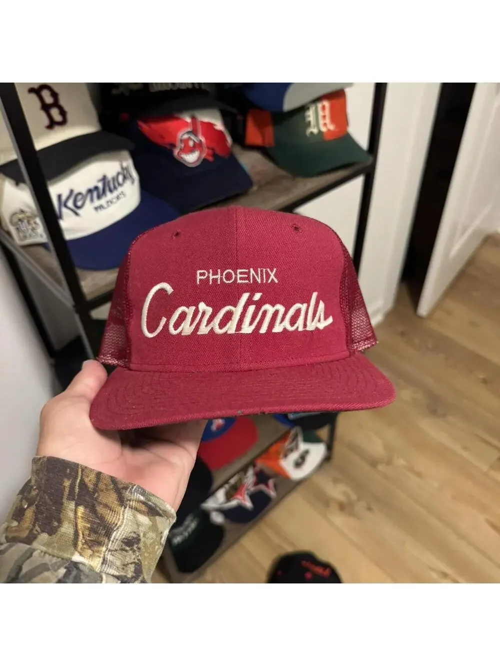 VTG Sports Specialties Phoenix Cardinals Script Trucker Hat